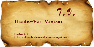 Thanhoffer Vivien névjegykártya